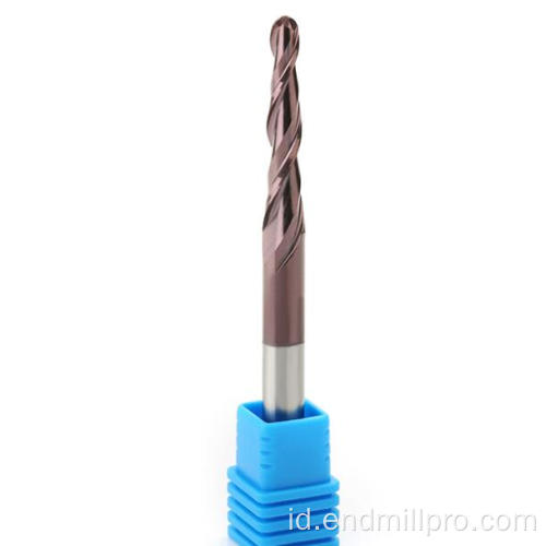 Padat karbida meruncing end mill alat mesin cnc